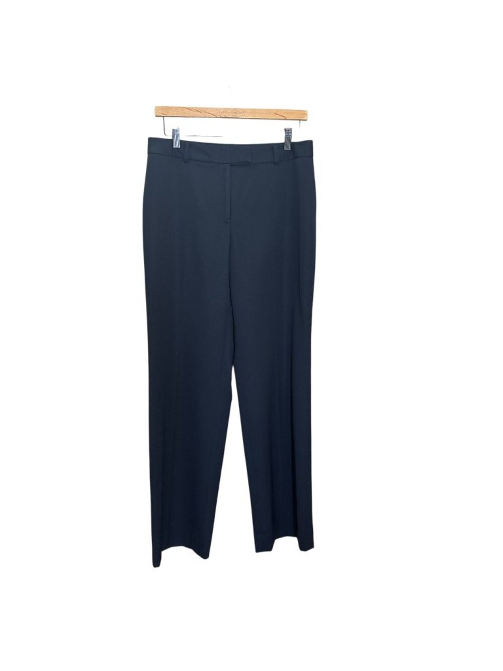 Brooks Brothers Caroline Fit Black Straight Leg Wool Trouser Pants 8